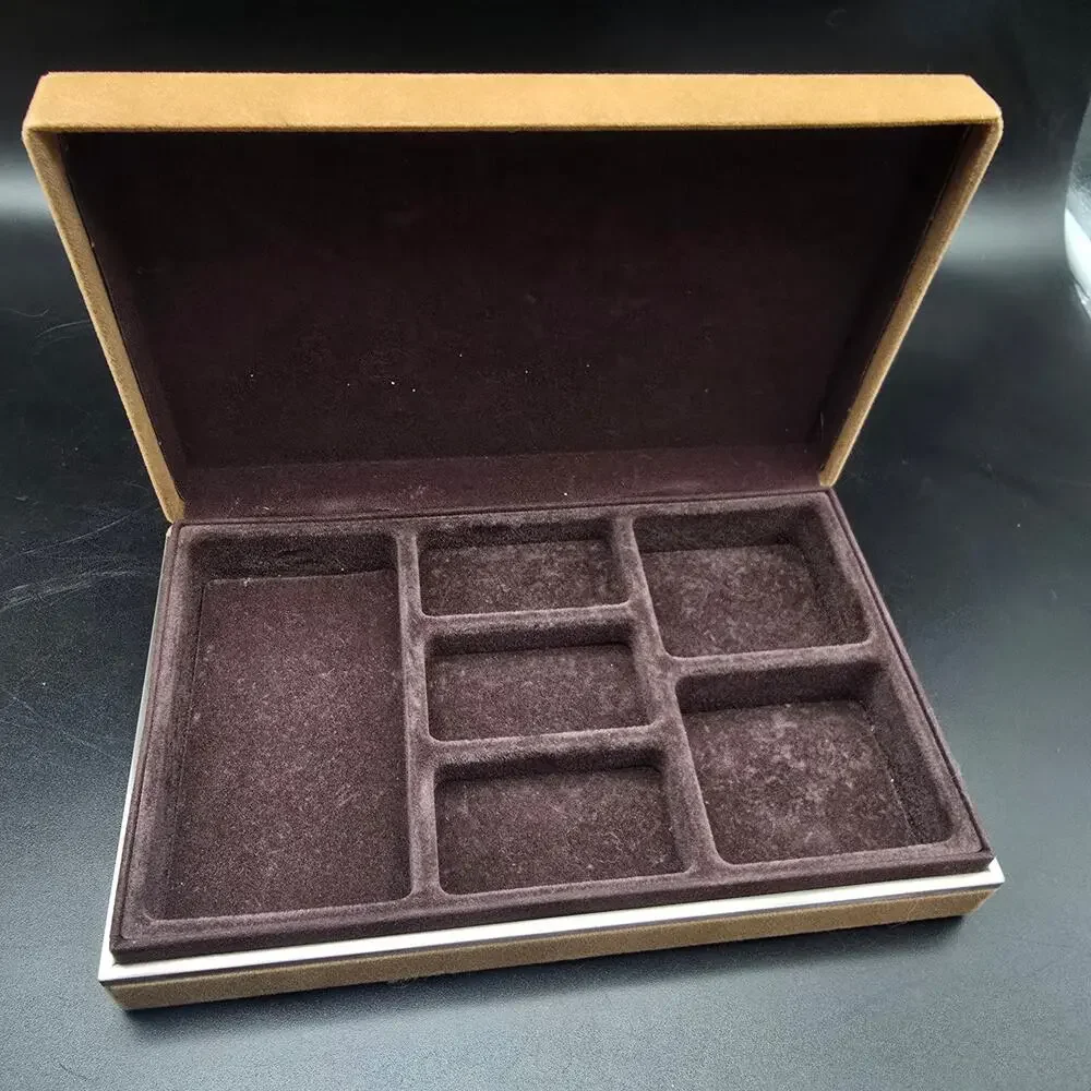 Vintage Avon Brown Velvet Jewelry Box Men's Valet Storage Box